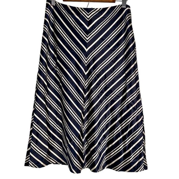 Pendleton Dresses & Skirts - Vintage Pendleton 100% Silk Chevron Midi Skirt Women’s 12 Timeless Preppy
